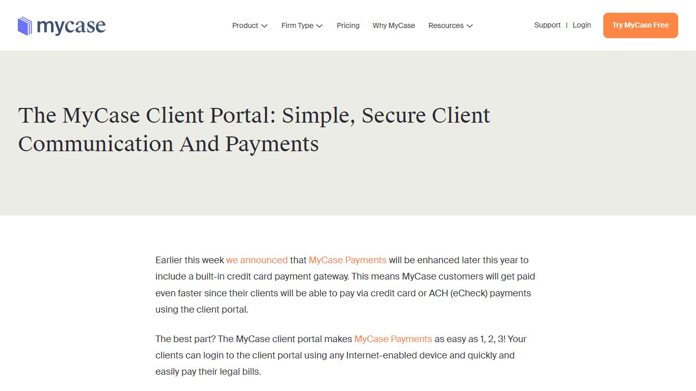 The MyCase Client Portal: Simple, Secure Client Communication And ...